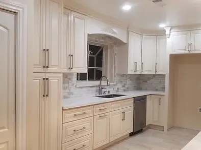 Antique White Kitchen Cabinets - Vintage Charm