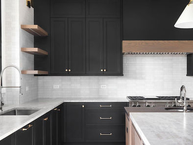 Matte Black Shaker Kitchen Cabinets - Bold Modern Statement