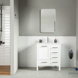 Ashley 30″ White Bathroom Cabinet