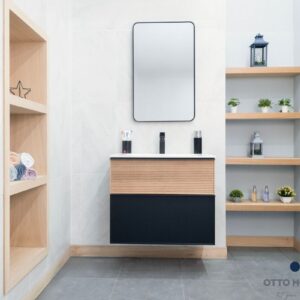 Ravello Natural Black 24" Bathroom Cabinet