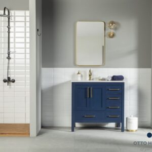 Ashley 36" Blue Bathroom Cabinet