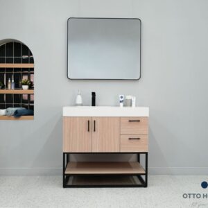 Solana Natural Oak 36" Bathroom Cabinet