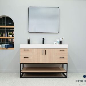 Solana Natural Oak 48" Bathroom Cabinet