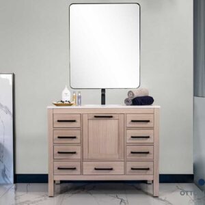 Ashley 42 Natural Oak Bathroom Cabinet
