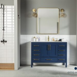 Ashley 48" Blue Bathroom Cabinet