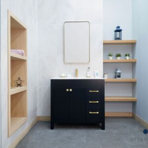 Aria Black 36" Bathroom Cabinet