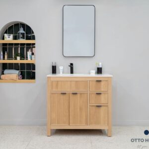 Catalina Natural OAK 36" Bathroom Cabinet