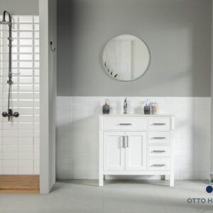 Fawna 36" White Bathroom Cabinet