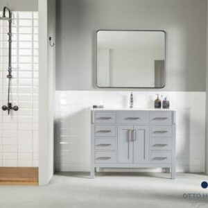 Fawna 42" Gray Bathroom Cabinet