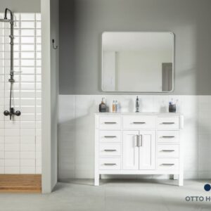 Fawna 42" White Bathroom Cabinet
