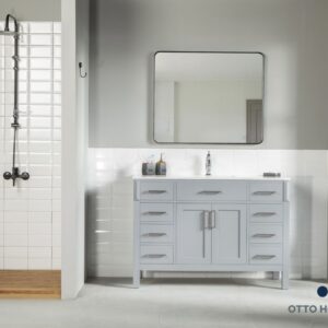 Fawna 48" Gray Bathroom Cabinet