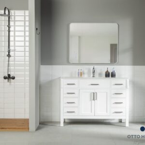 Fawna 48" White Bathroom Cabinet