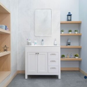 Aria White 36" Bathroom Cabinet
