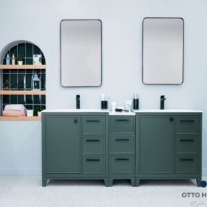 Frame Pine Green 72" Bathroom Cabinet