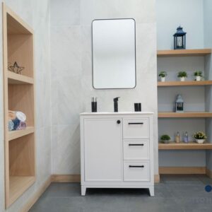 Frame White 30" Bathroom Cabinet