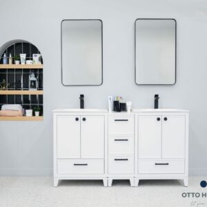 Frame White 60" Bathroom Cabinet