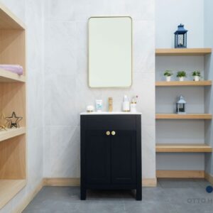 Aria Black 24″ Bathroom Cabinet