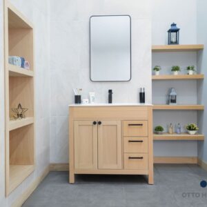 Aria Natural OAK 36″ Bathroom Cabinet