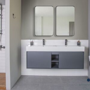 Gala 60" Dark Gray Double Bowls Bathroom Cabinet