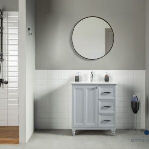 Isabel 30" Gray Bathroom Cabinet