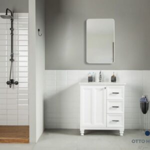 Isabel 30" White Bathroom Cabinet