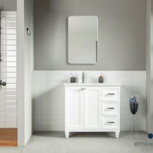 Isabel 36" White Bathroom Cabinet