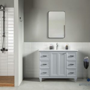 Isabel 42″ Gray Bathroom Cabinet