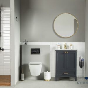 Paloma 24" Dark Gray Bathroom Cabinet