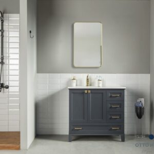 Paloma 36" Dark Gray Bathroom Cabinet
