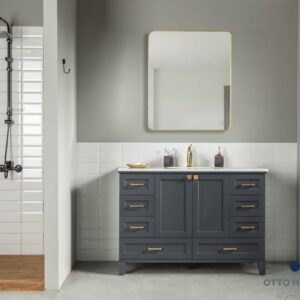 Paloma 48" Dark Gray Bathroom Cabinet