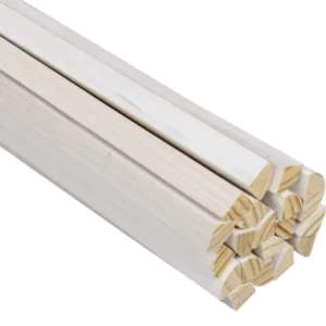Primed White Pine Quarter Round Molding – 11/16" x 11/16" – 12 Ft