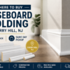 Baseboard molding in Cherry Hill NJ with in-stock options and same-day pickup, showing installed white baseboards and trim profiles