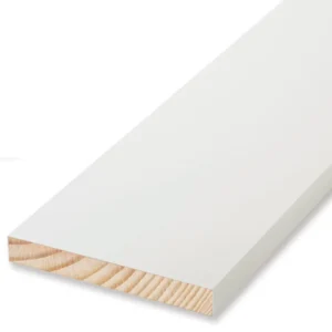 Primed White Pine Square Baseboard – 5.5 Inch – 12 Ft